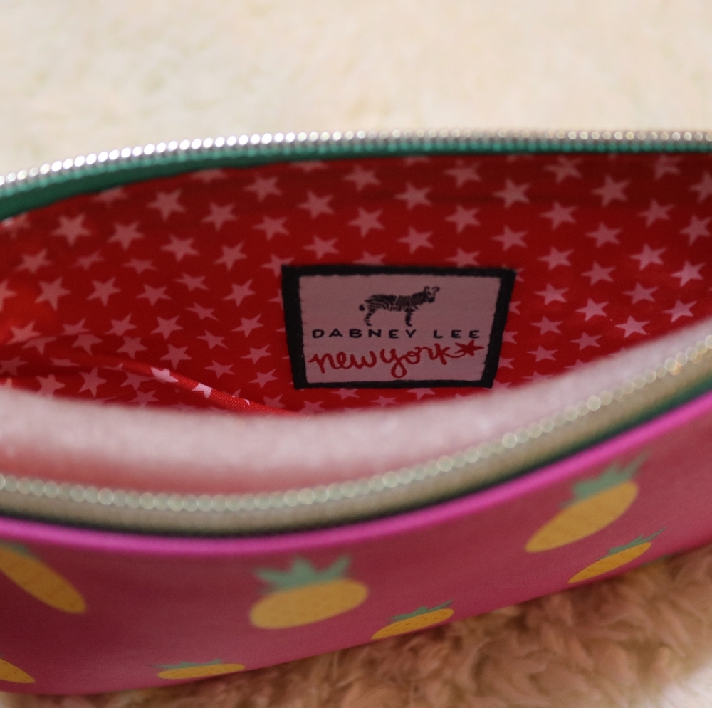 Dabney Lee pink pineapple zipper multi purpose bag